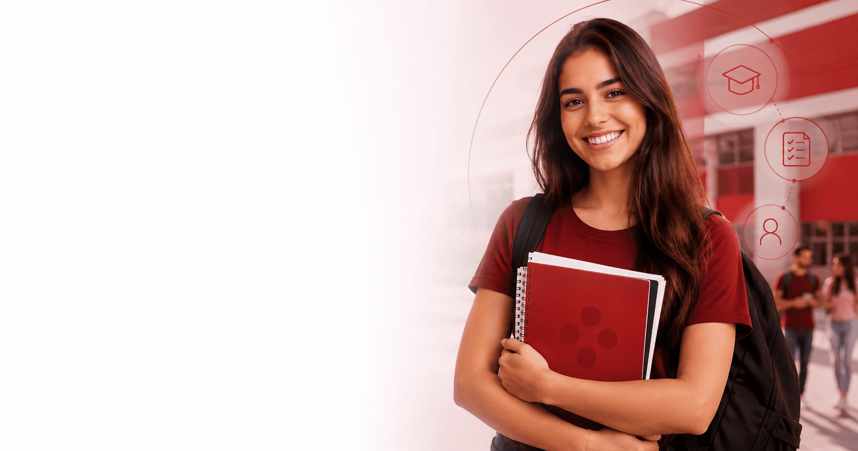 Estudante representando o processo seletivo da Alpha Channel